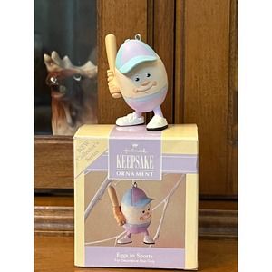 Vintage Hallmark Easter Eggs in Sports Ornament Easter Egg Ornaments Baseball